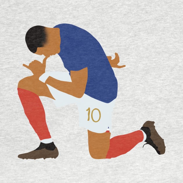 Kylian Mbappe minimalist illustration by maoudraw